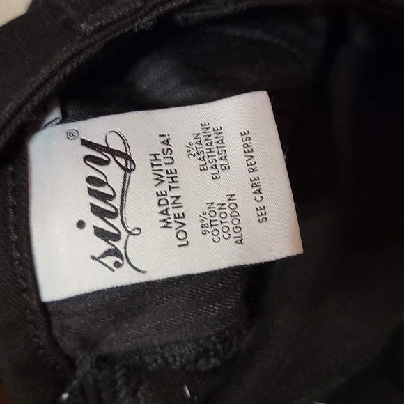 Siwy Hannah Contoured Slim Crop In Jet Obsidian Black Jeans Size - Picture 4 of 4